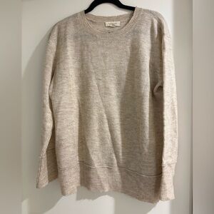 Treasure and bond raw hemmed oatmeal sweater size L